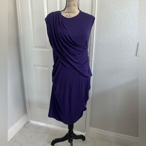 Bar III purple ruched midi dress size XL